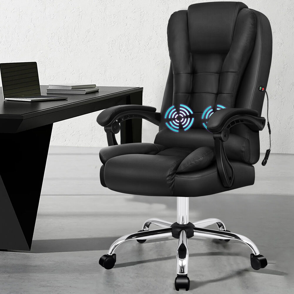 ALFORDSON Massage Office Chair Executive PU Leather Seat Gaming Computer Racer