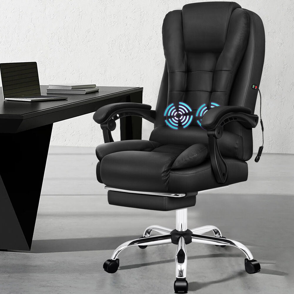 ALFORDSON Massage Office Chair Executive Seat Gaming PU Leather Computer Racer