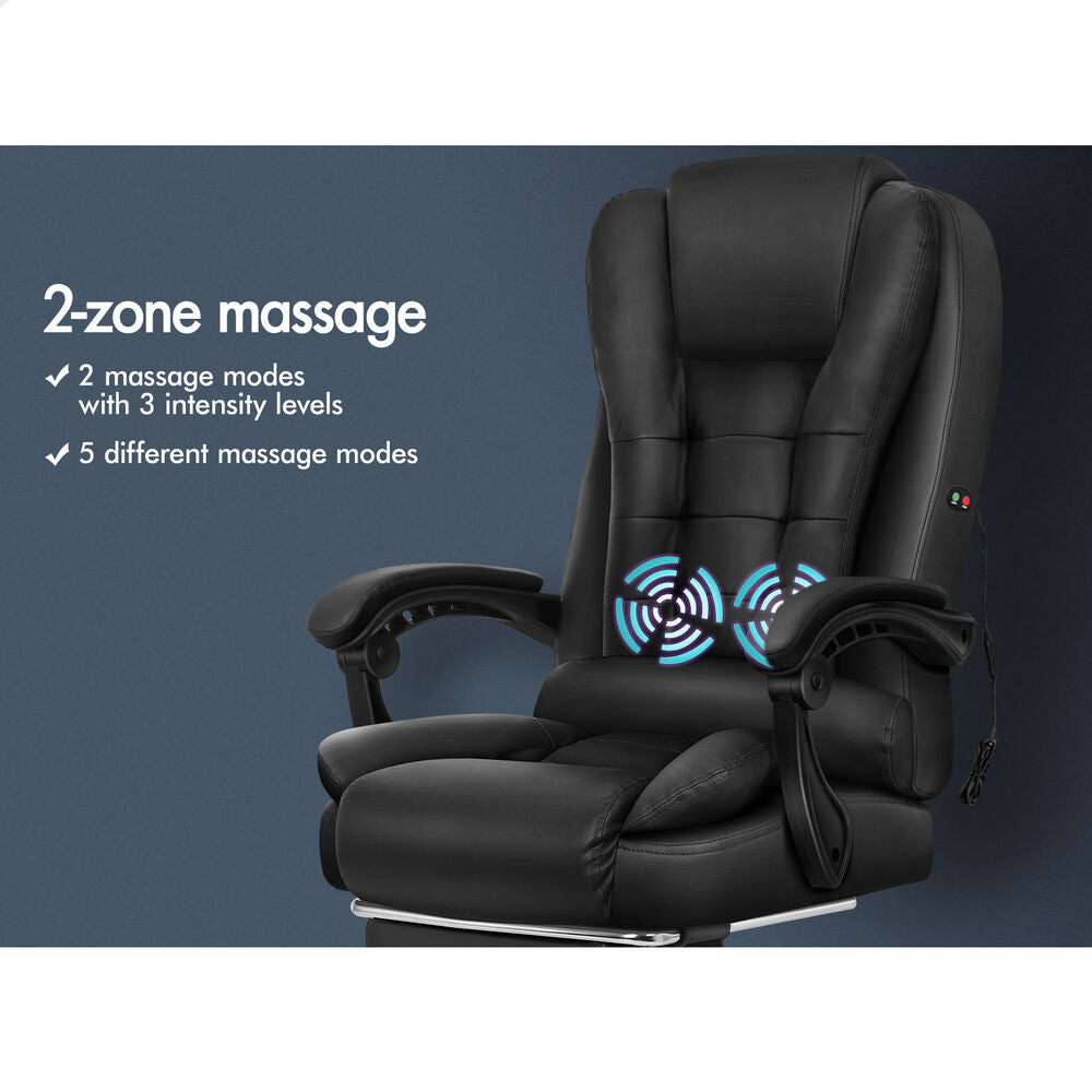 ALFORDSON Massage Office Chair Executive Seat Gaming PU Leather Computer Racer