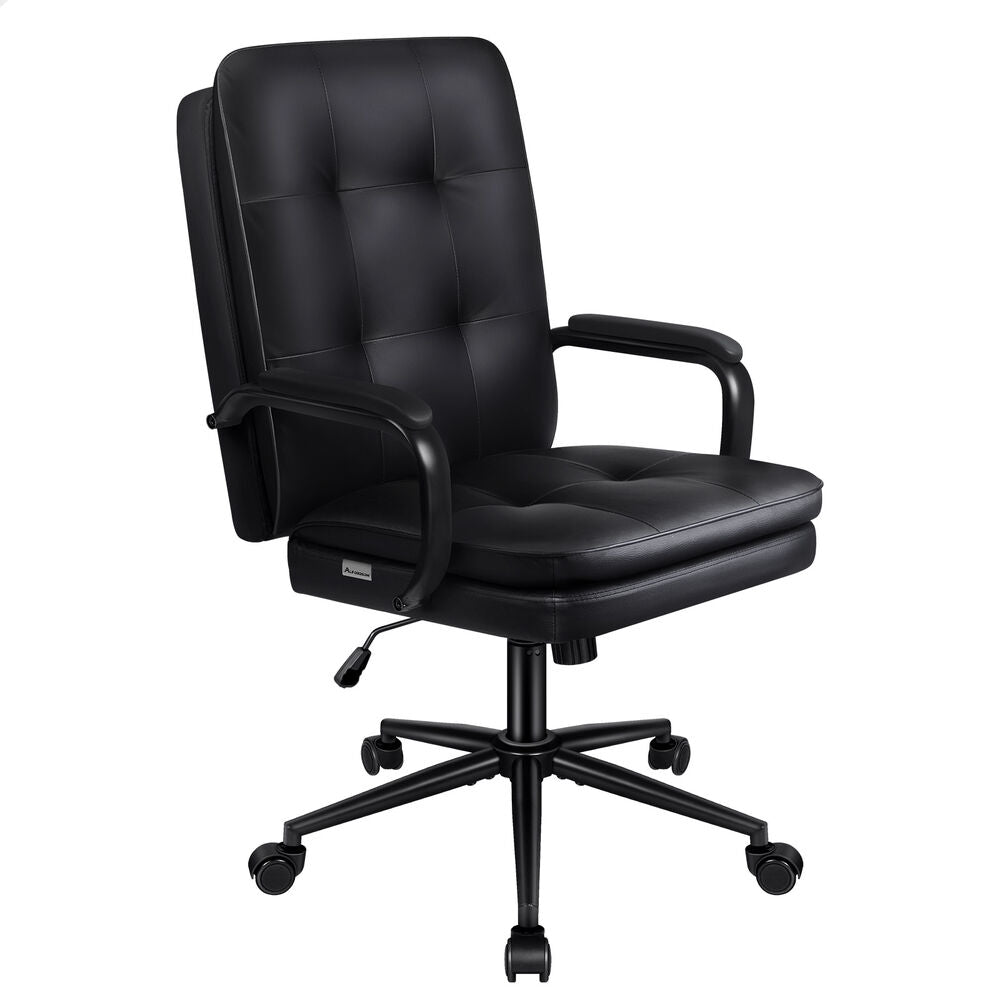 ALFORDSON Office Chair Ergonomic Executive Computer Work Seat PU Leather Black