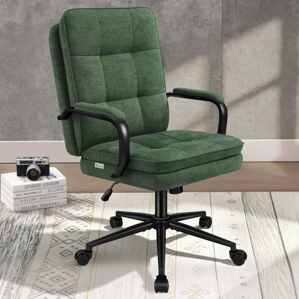 ALFORDSON Office Chair Ergonomic Executive Computer Work Seat Chenille Green