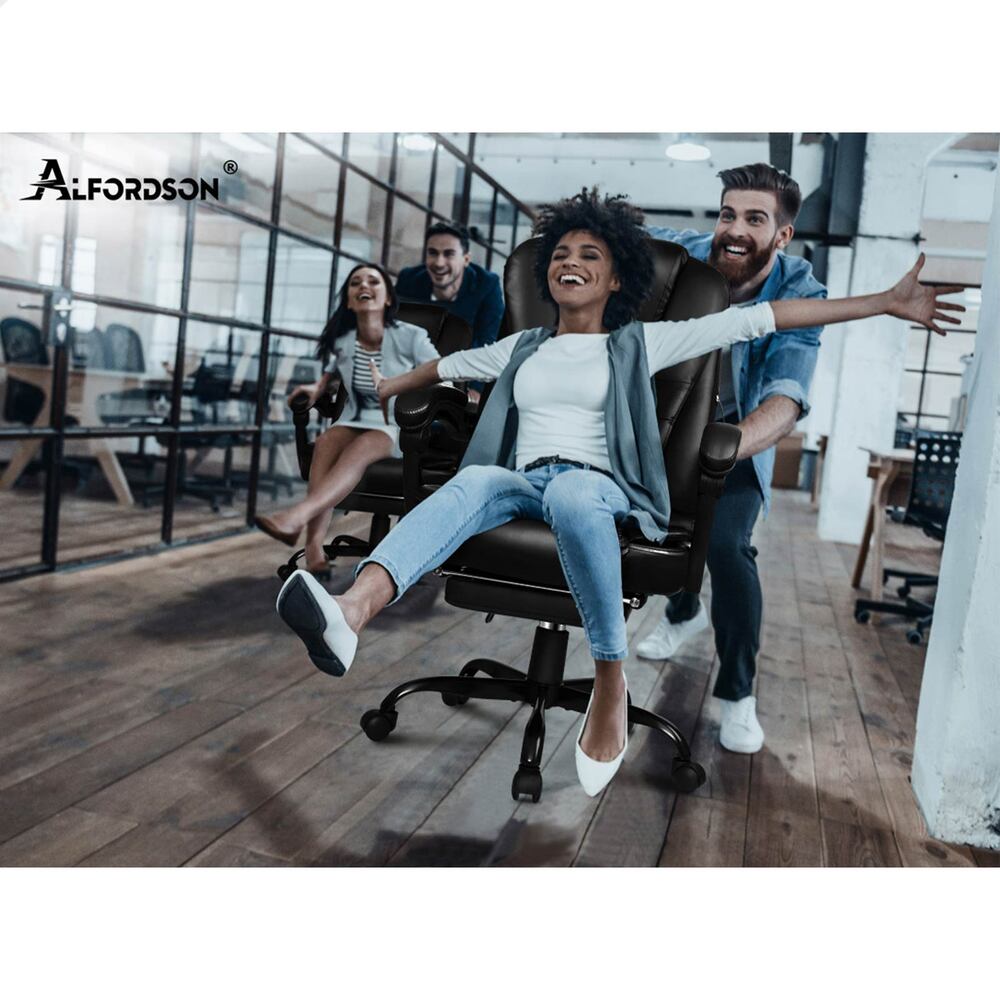 ALFORDSON Massage Office Chair Executive Gaming Racing PU Leather Work Seat