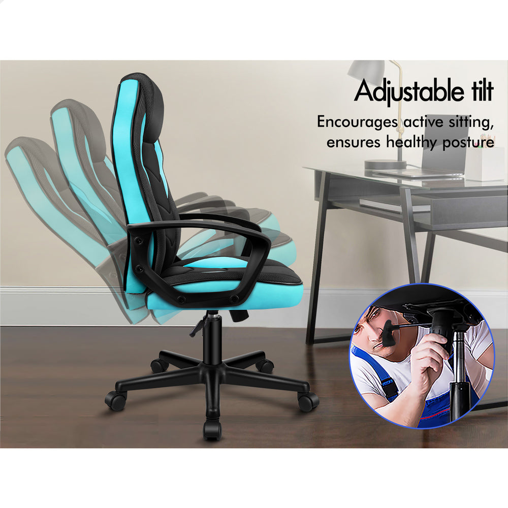 ALFORDSON Gaming Chair Office Executive Cyan