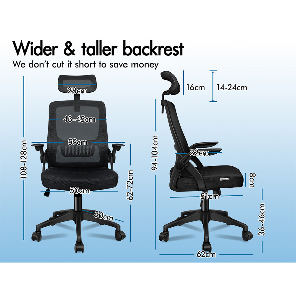 ALFORDSON Office Mesh Chair Executive Fabric Seat Tilt Gaming Racing Computer