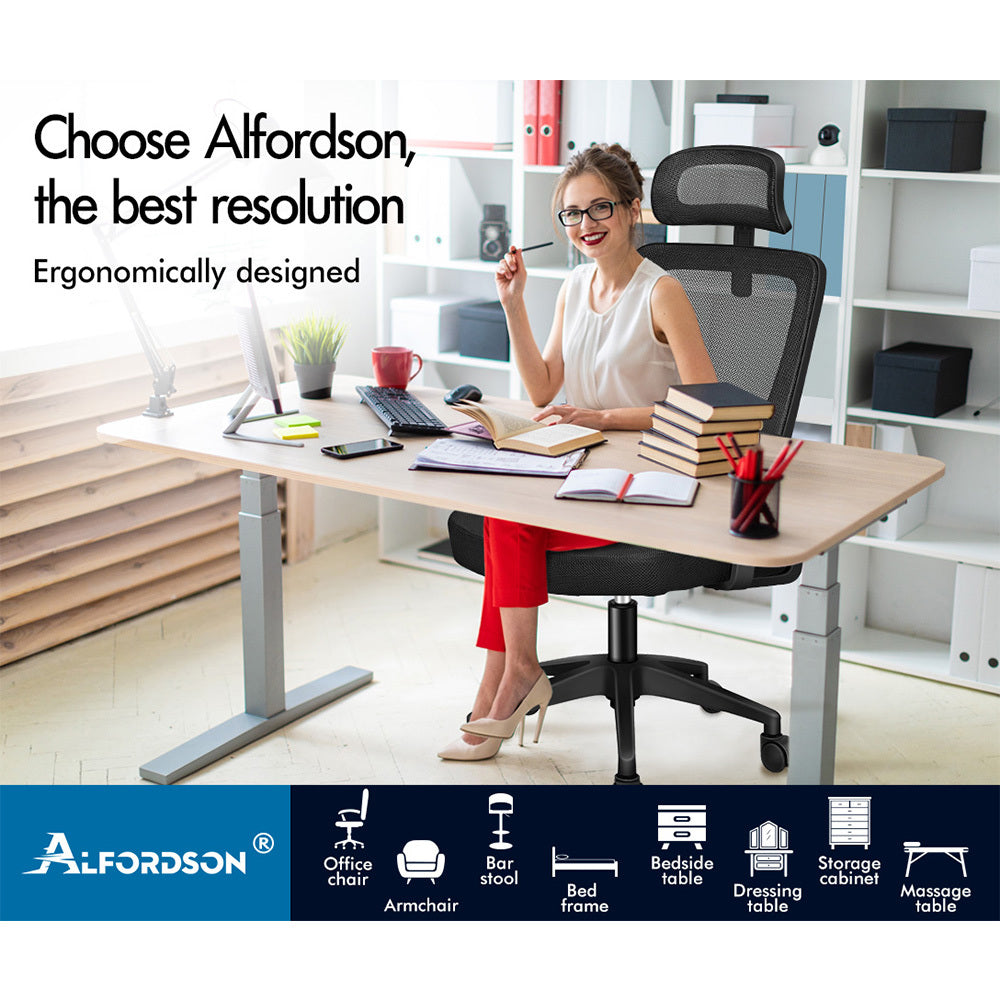 ALFORDSON Office Mesh Chair Executive Fabric Seat Tilt Gaming Racing Computer