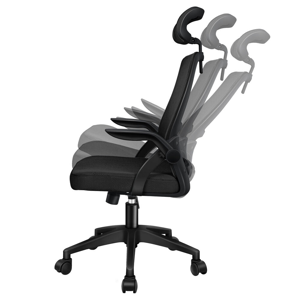ALFORDSON Mesh Office Chair Executive Fabric Seat Tilt Gaming All Black