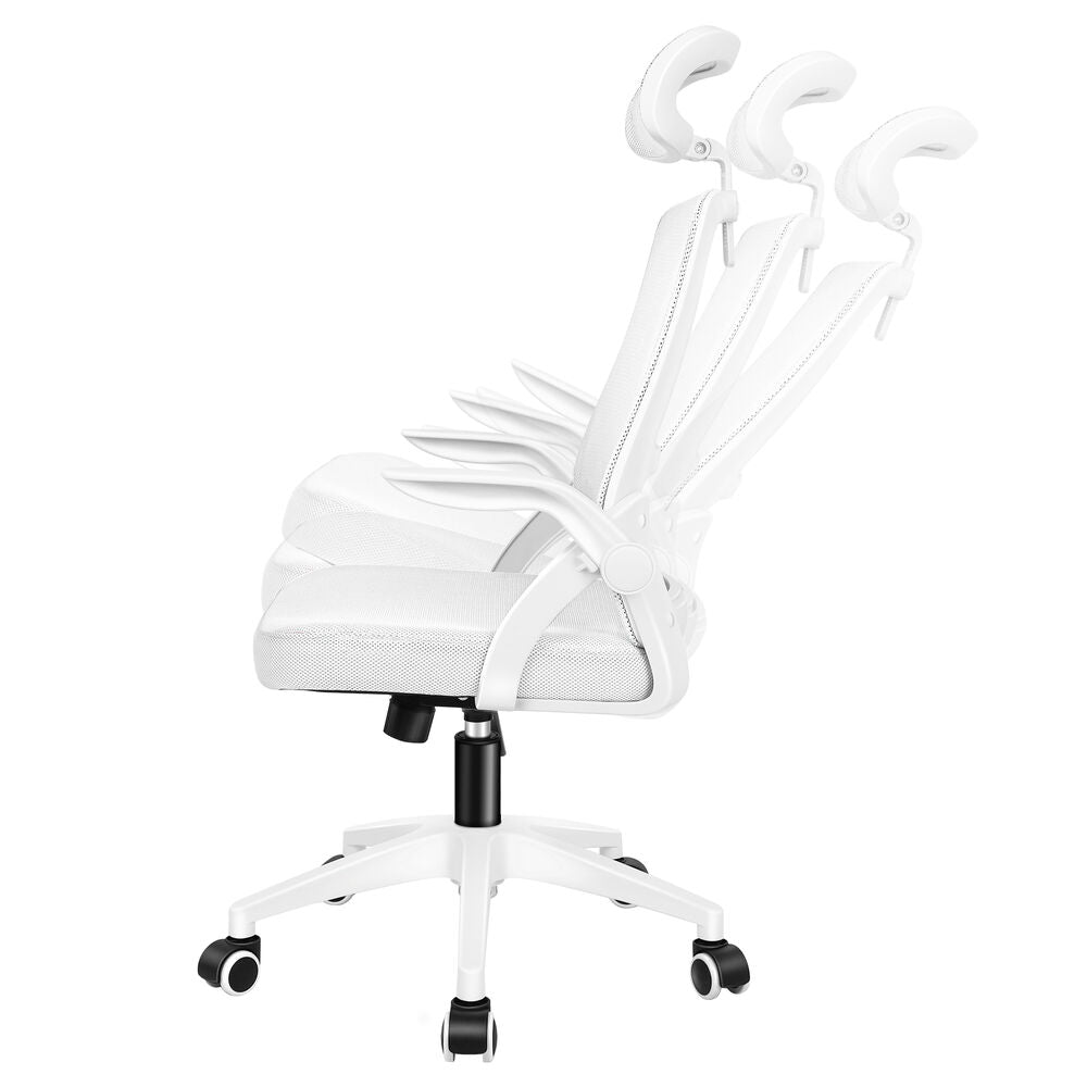 ALFORDSON Mesh Office Chair Executive Fabric Seat Tilt Gaming All White