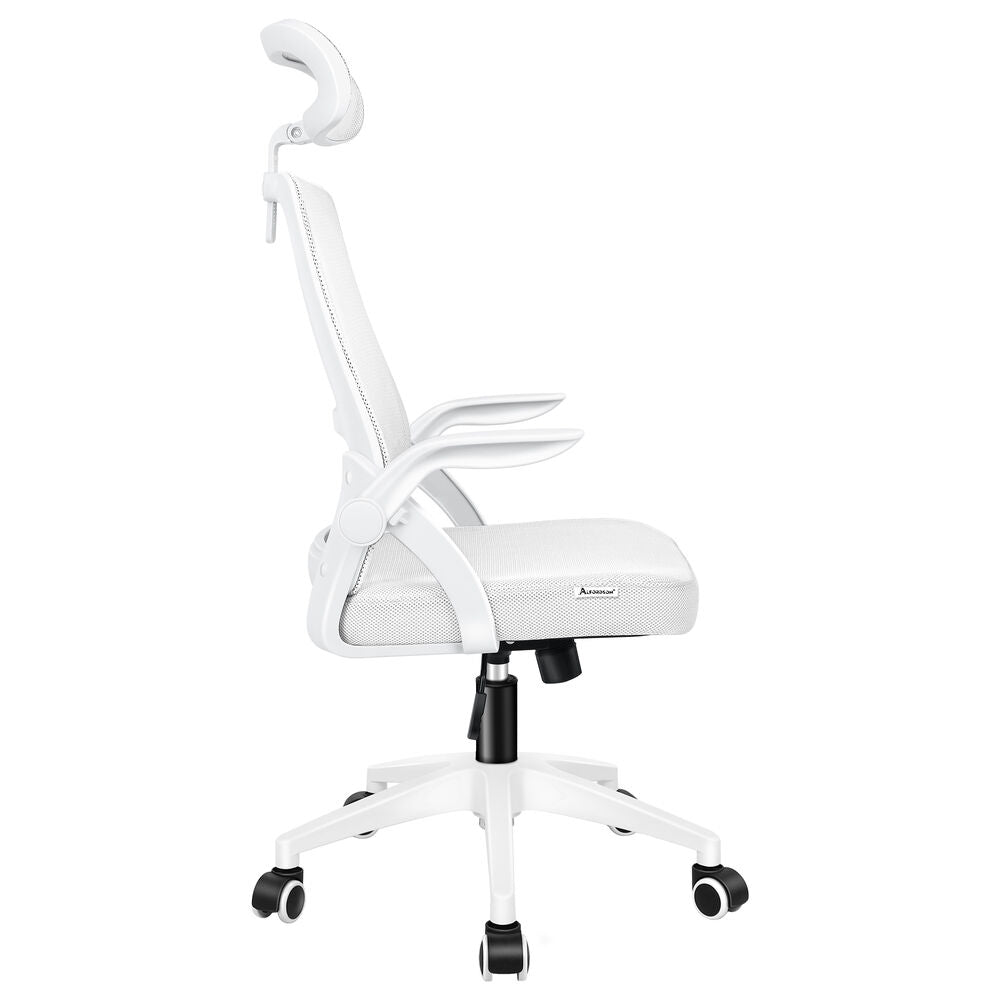 ALFORDSON Mesh Office Chair Executive Fabric Seat Tilt Gaming All White