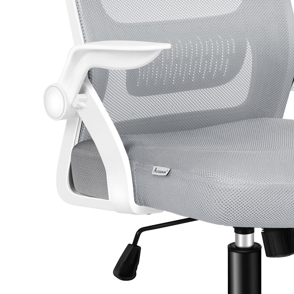 ALFORDSON Mesh Office Chair Executive Fabric Seat Tilt Gaming White & Grey