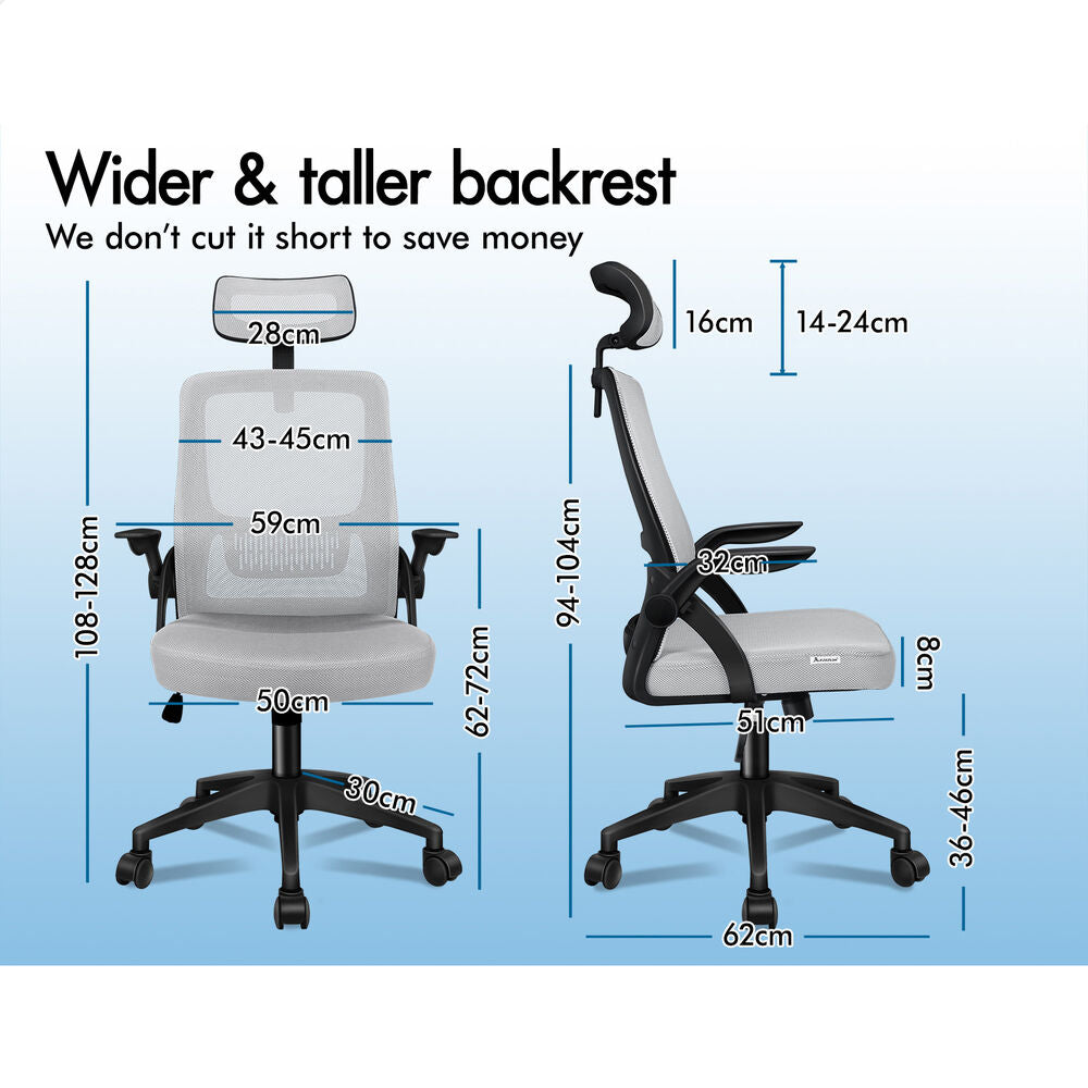 ALFORDSON Mesh Office Chair Executive Seat Tilt Fabric Gaming Racing Computer