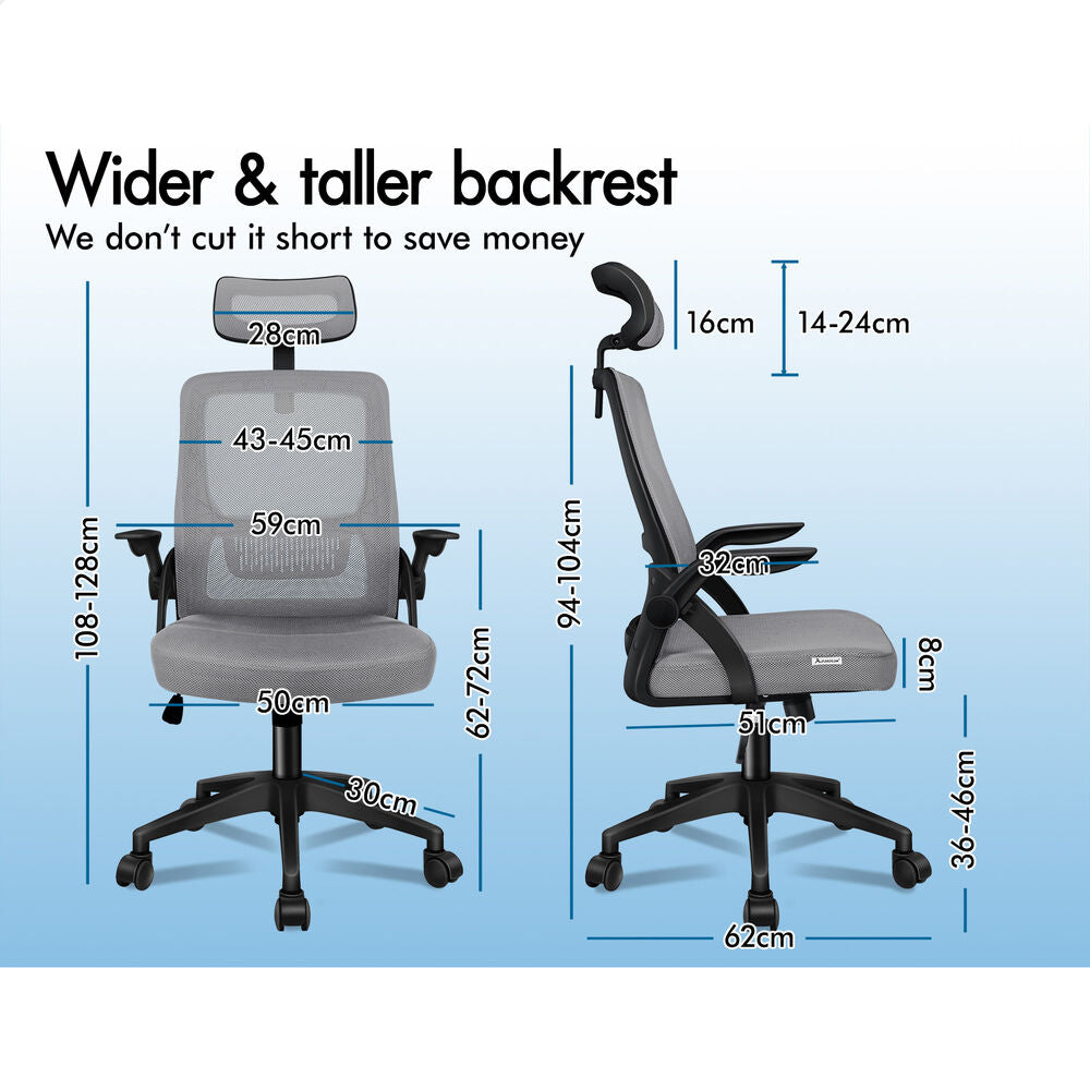 ALFORDSON Mesh Office Chair Executive Seat Tilt Fabric Gaming Racing Computer