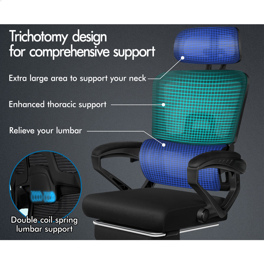 ALFORDSON Mesh Office Chair Racing Ergonomic Executive Computer Recliner Work