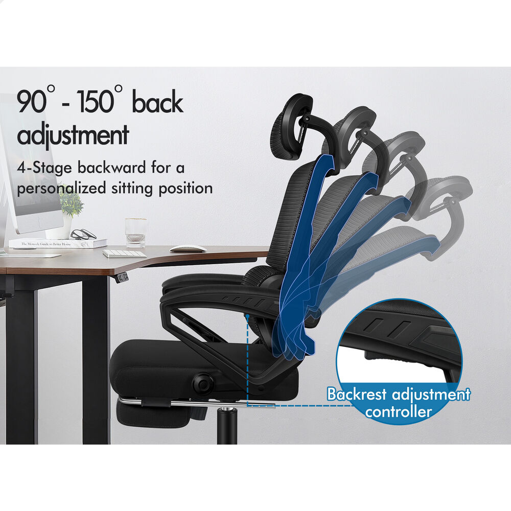 ALFORDSON Mesh Office Chair Racing Ergonomic Executive Computer Recliner Work