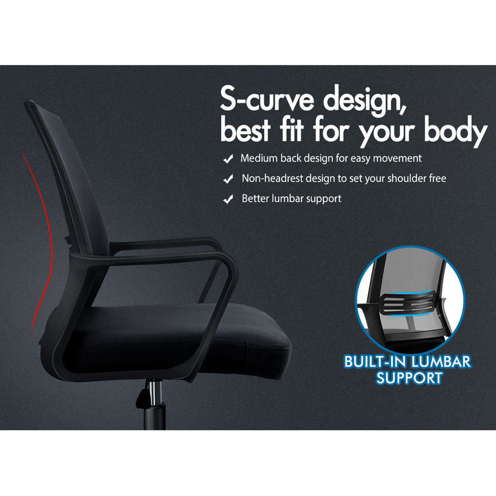 ALFORDSON Mesh Office Chair Computer Seat Gaming Work Black