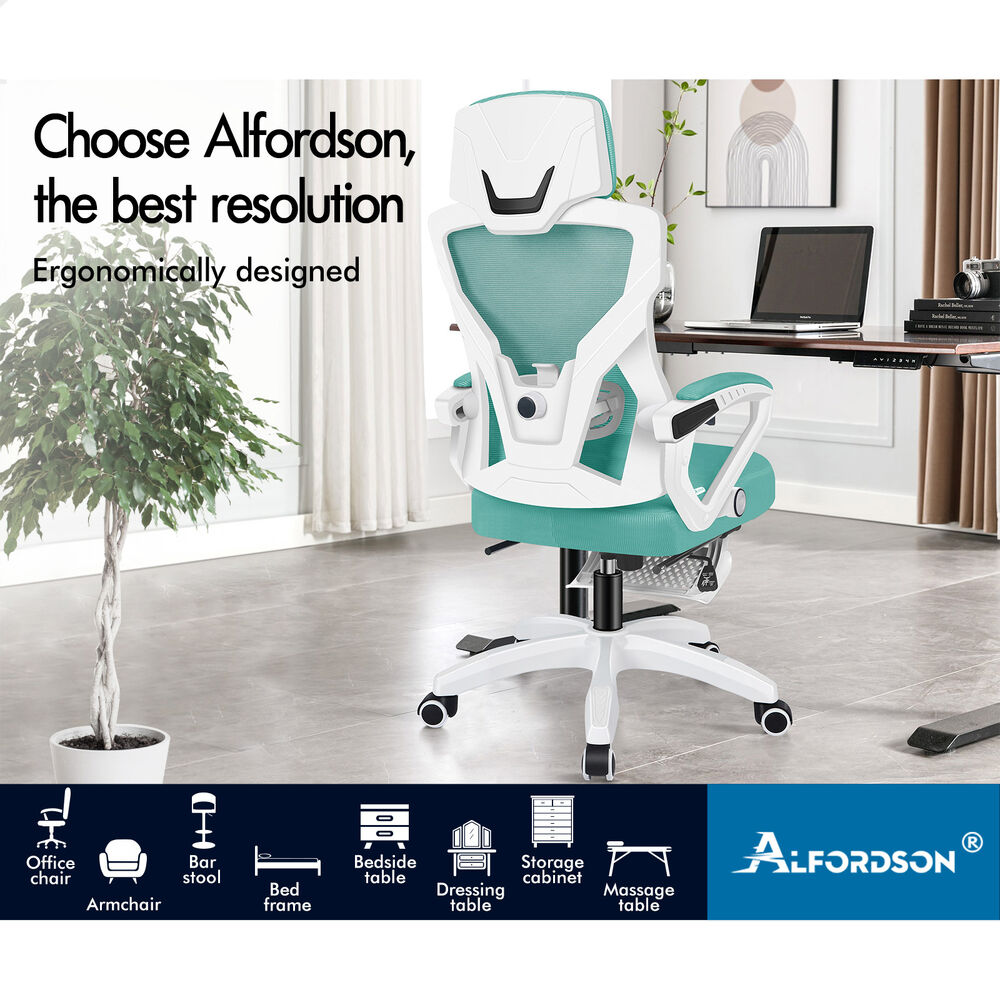 ALFORDSON Office Desk Chair Mesh Executive Computer Fabric Seat Recliner Work