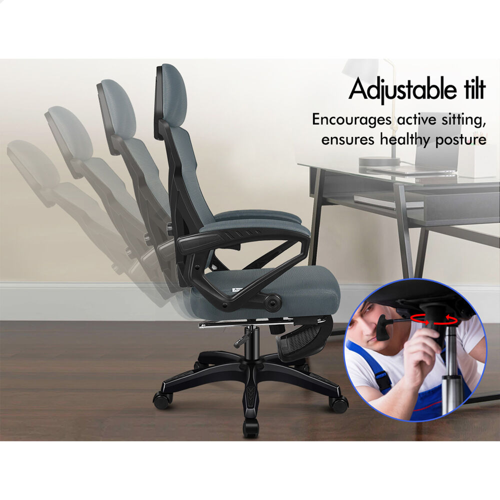 ALFORDSON Office Desk Chair Mesh Executive Computer Fabric Seat Recliner Work