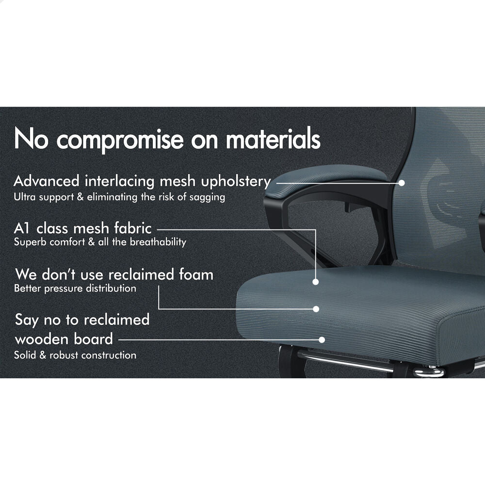 ALFORDSON Office Desk Chair Mesh Executive Computer Fabric Seat Recliner Work