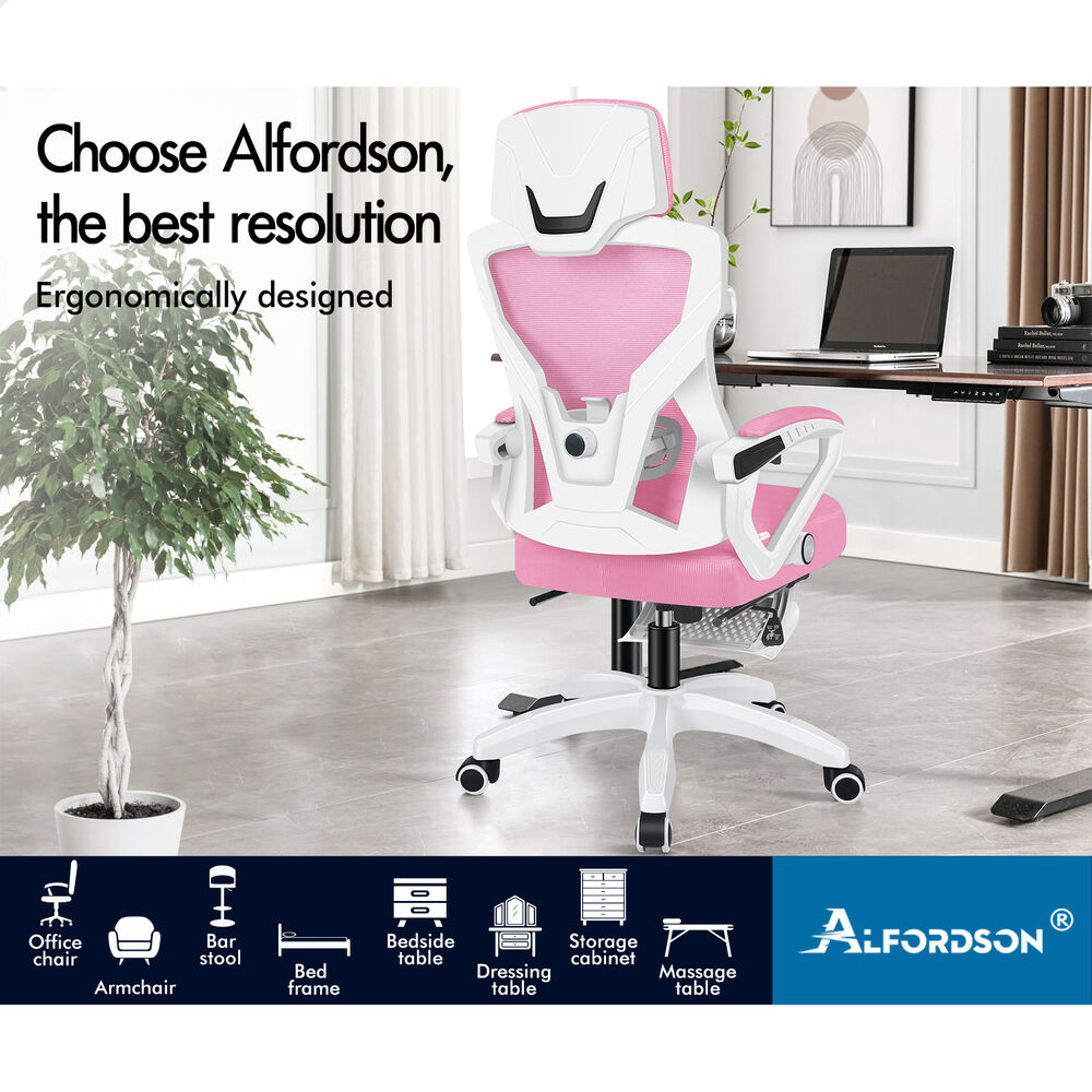 ALFORDSON Office Desk Chair Mesh Executive Computer Fabric Seat Recliner Work