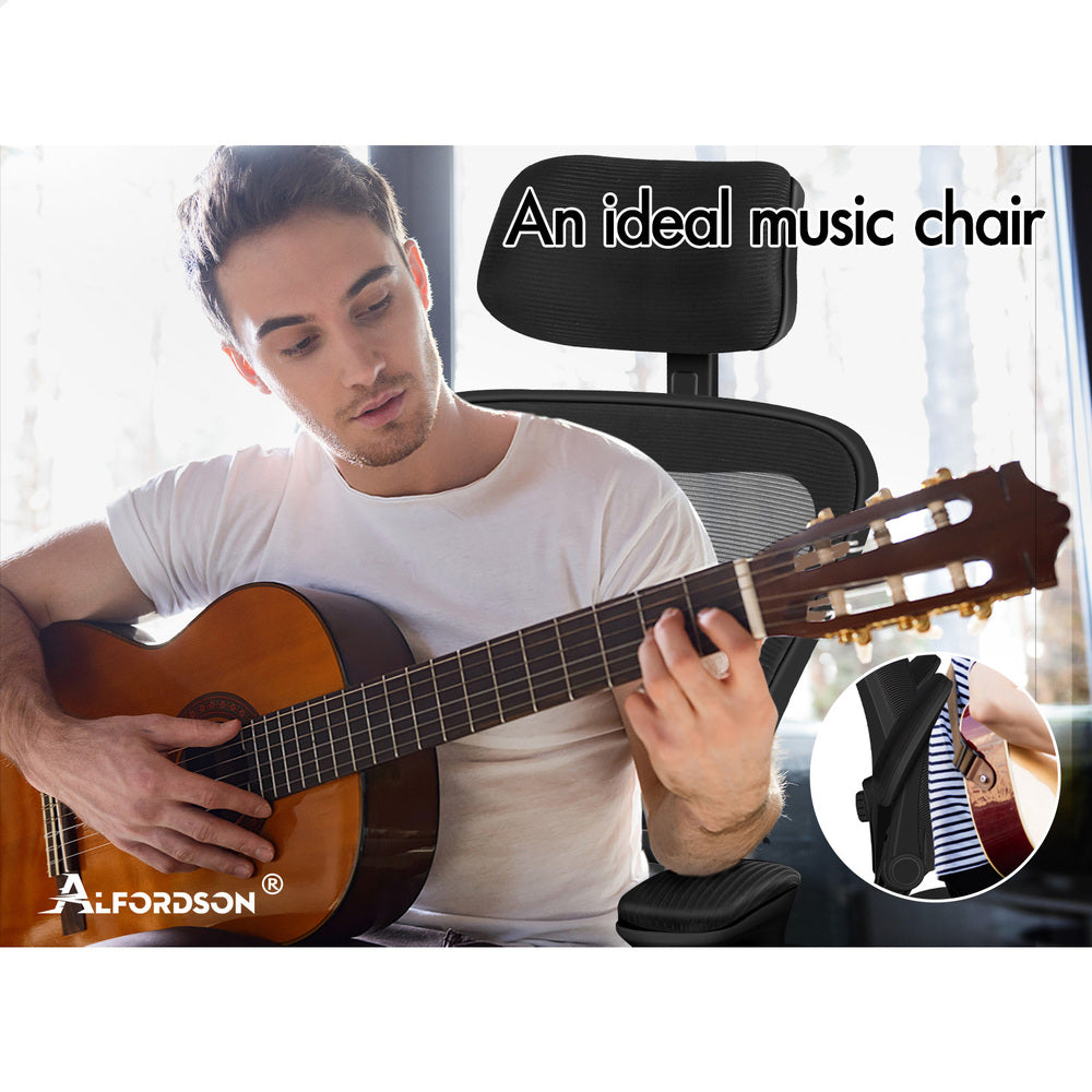 ALFORDSON Mesh Office Chair Executive Fabric Tilt Black