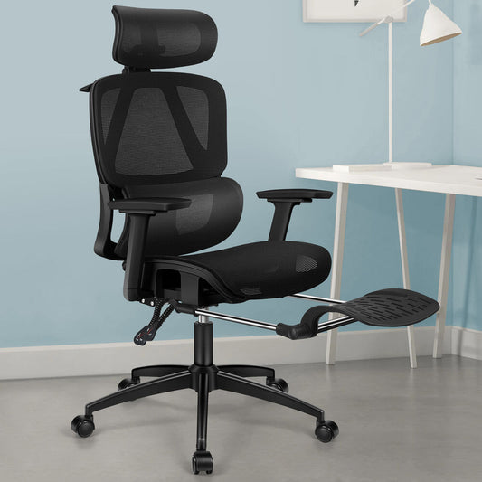ALFORDSON Ergonomic Office Chair Mesh Seat Desk Computer Gaming All Black