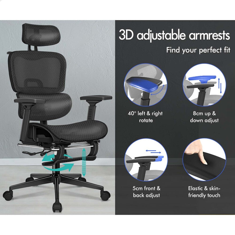 ALFORDSON Ergonomic Office Chair Mesh Executive Black