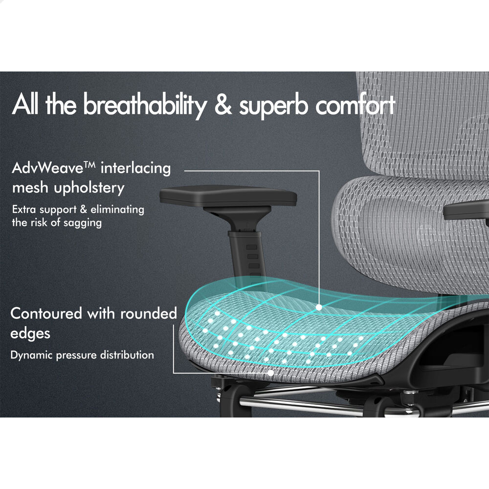 ALFORDSON Ergonomic Office Chair Mesh Executive Racing Computer Seat Black Grey
