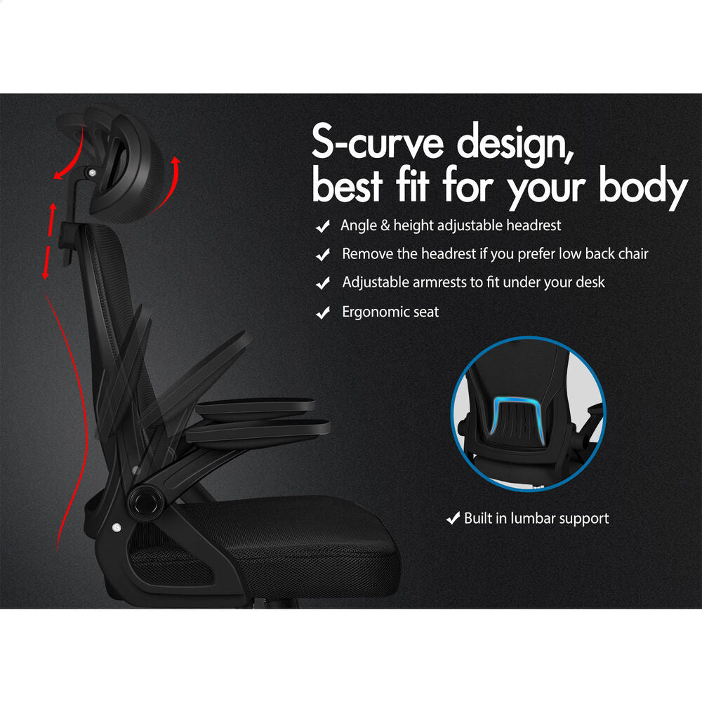 ALFORDSON Mesh Office Chair Executive Fabric Seat Tilt Gaming Racing Computer