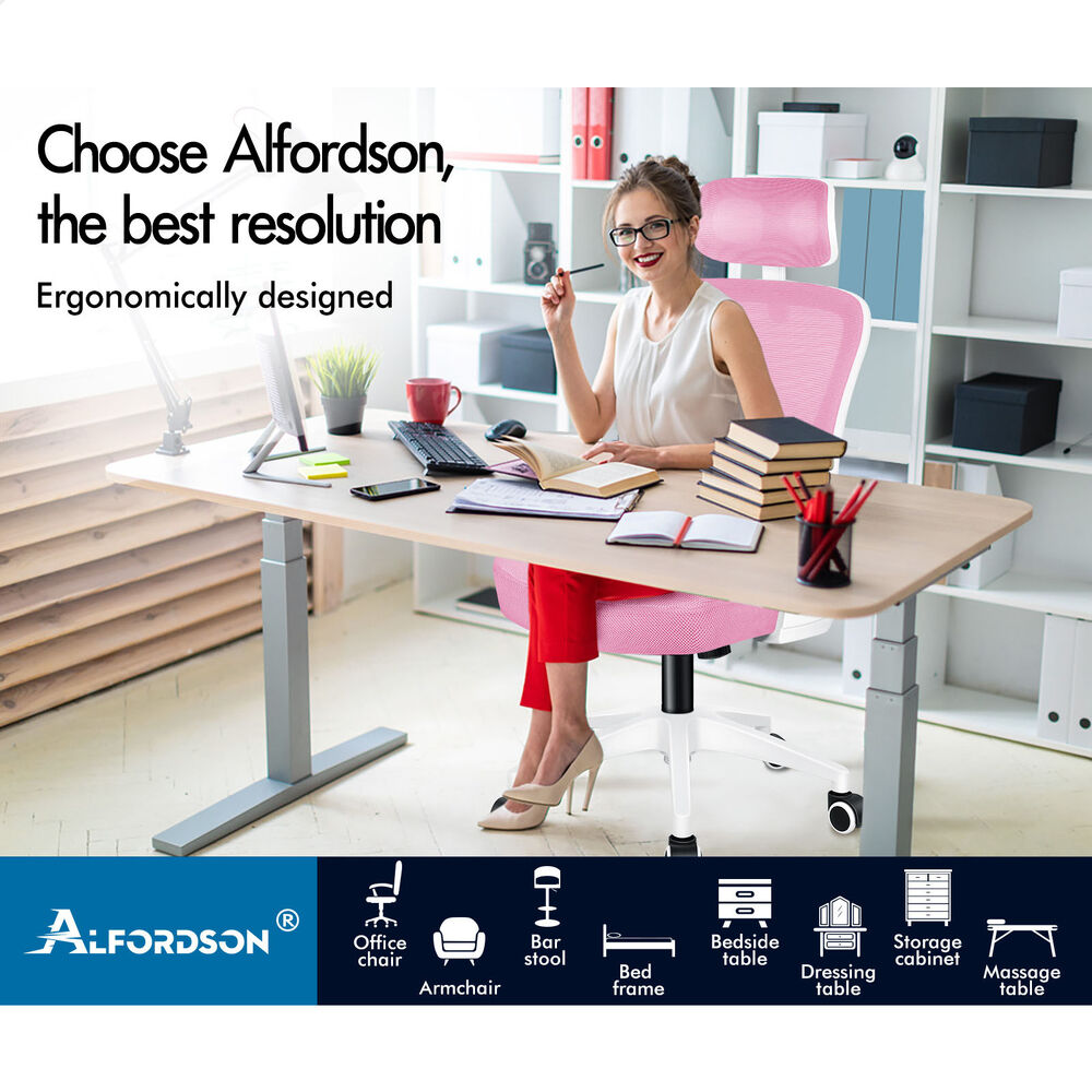 ALFORDSON Mesh Office Chair Executive Fabric Seat Tilt Gaming Racing Computer