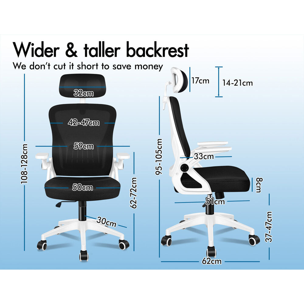 ALFORDSON Mesh Office Chair Executive Fabric Seat Tilt Gaming Racing Computer