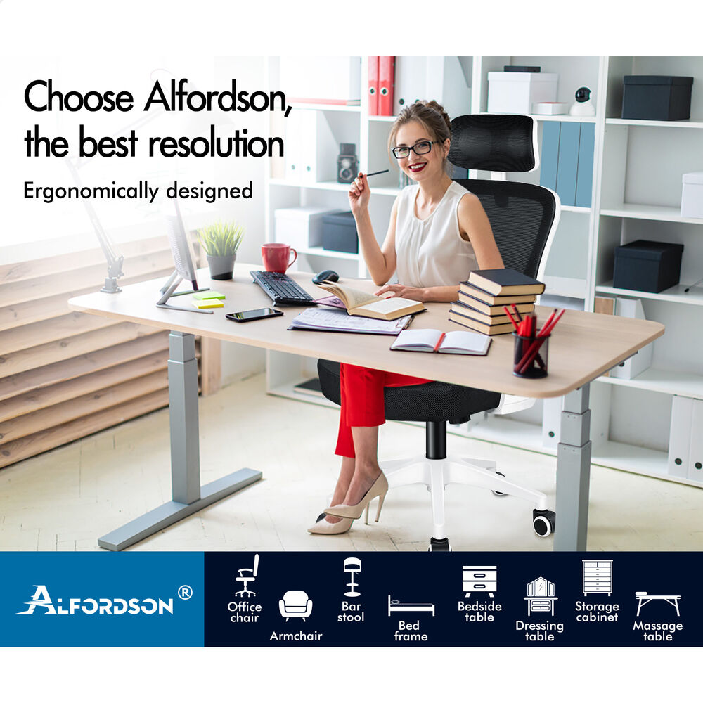 ALFORDSON Mesh Office Chair Executive Fabric Seat Tilt Gaming Racing Computer