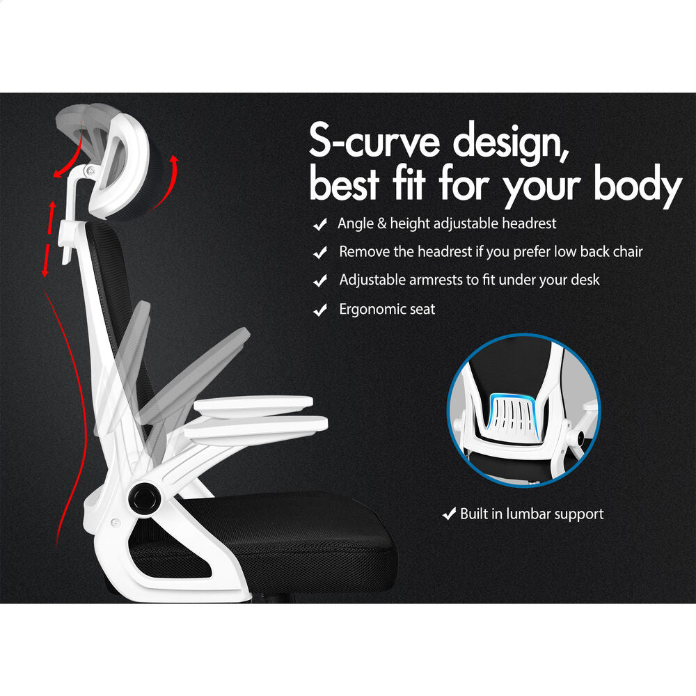 ALFORDSON Mesh Office Chair Executive Fabric Seat Tilt Gaming Racing Computer