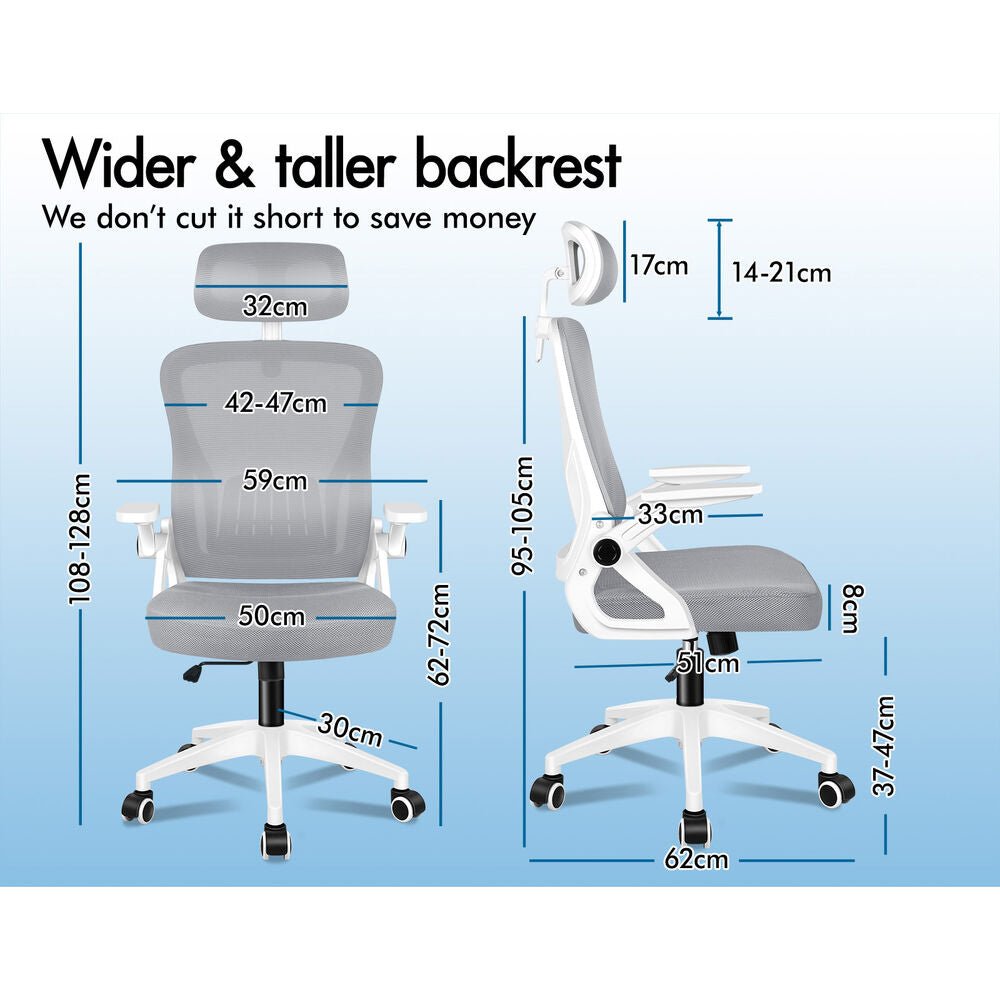 ALFORDSON Mesh Office Chair Executive Fabric Seat Tilt Gaming Racing Computer