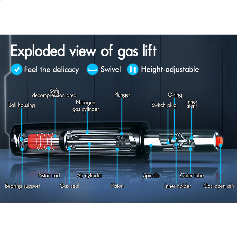 ALFORDSON Gaming Chair Office Massage 12 RGB LED Computer Seat Leather All Black