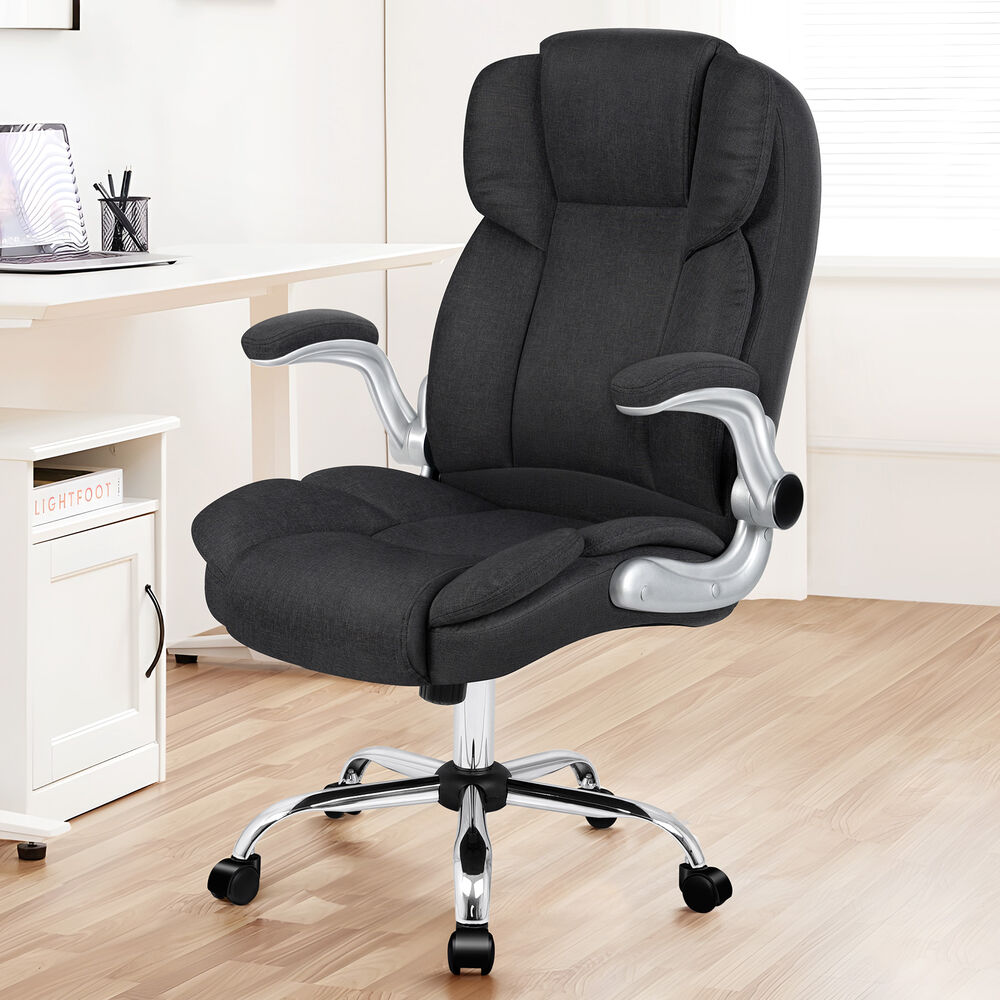 ALFORDSON Office Chair Executive Computer Gaming Racer Fabric Work Seat Black