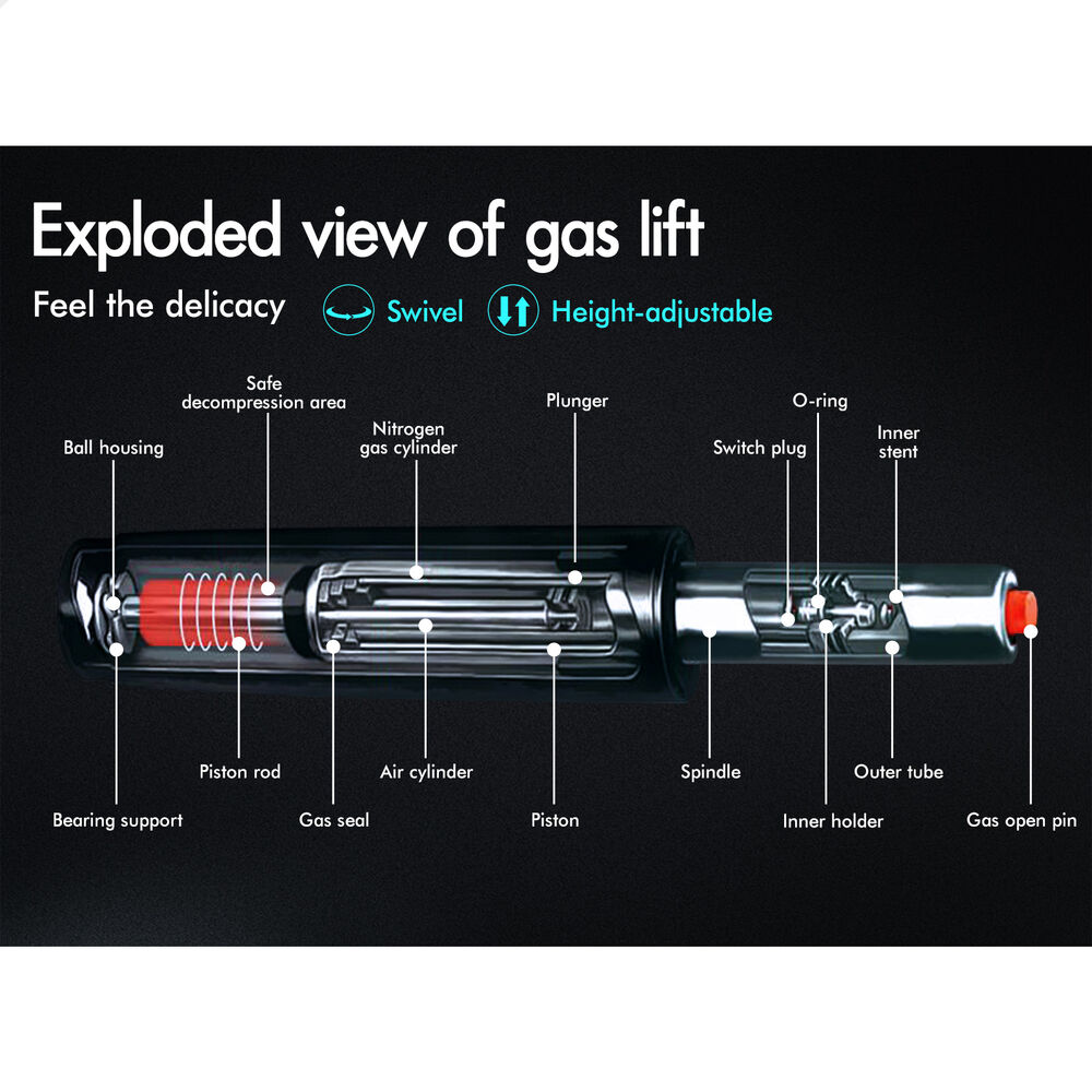 ALFORDSON Office Chair Executive Computer Gaming Racer Fabric Work Seat Black