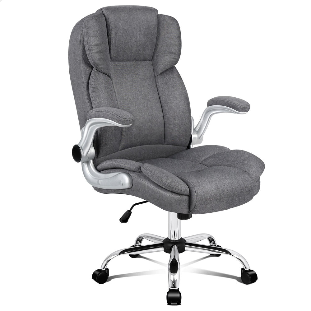 ALFORDSON Office Chair Executive Computer Gaming Racer Fabric Work Seat Grey