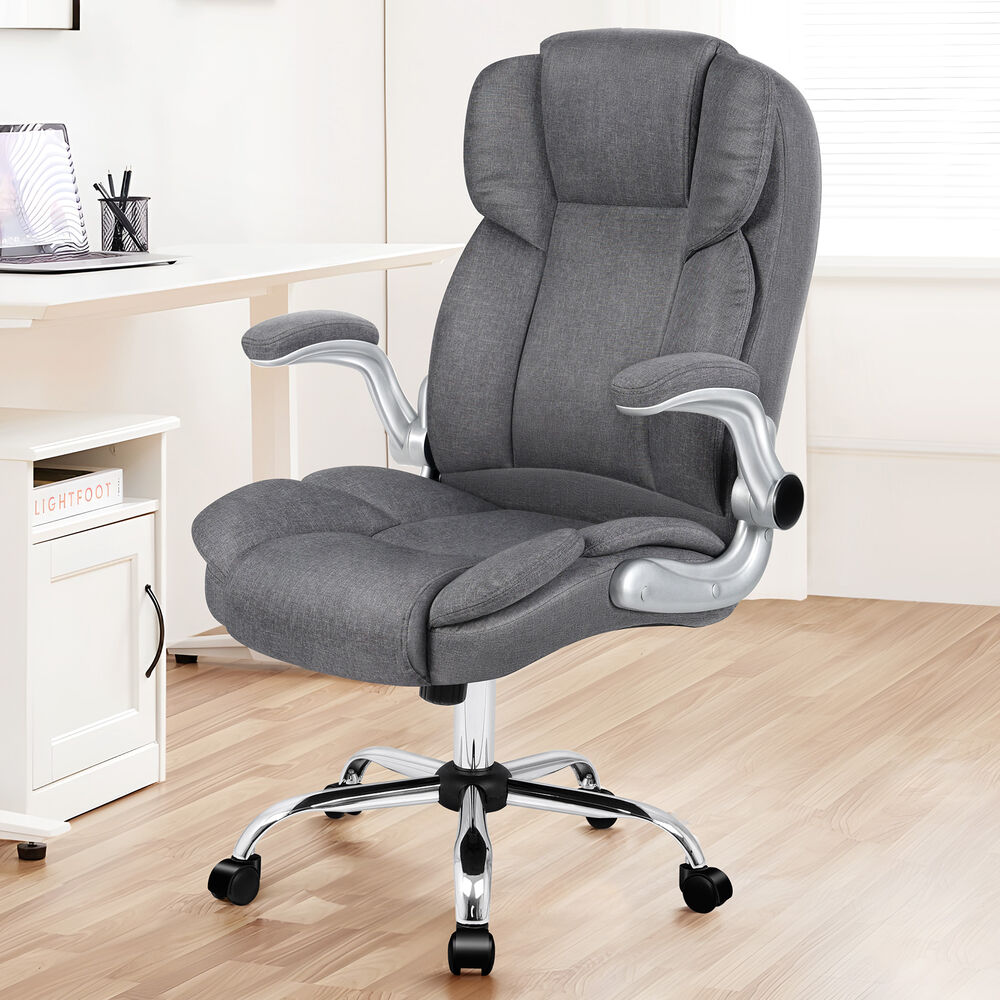 ALFORDSON Office Chair Executive Computer Gaming Racer Fabric Work Seat Grey