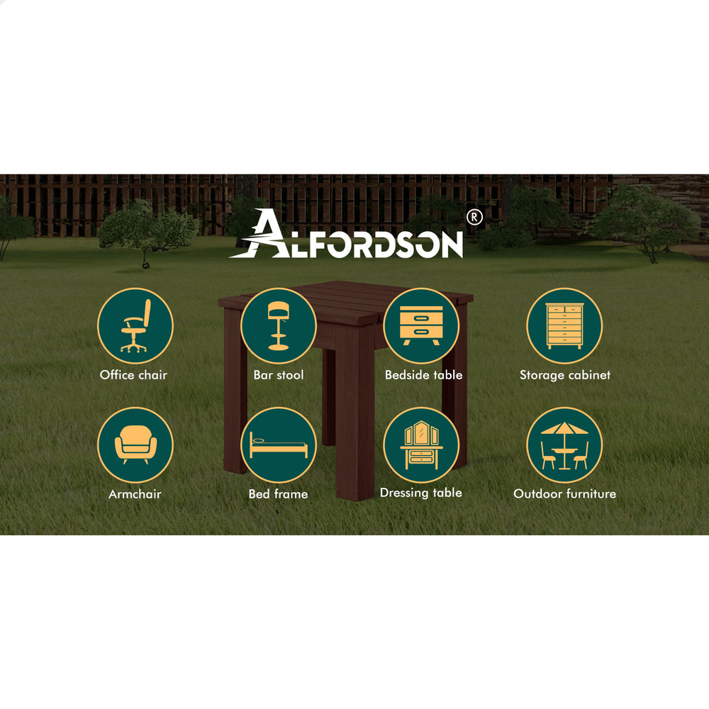 ALFORDSON Wooden Side Desk Coffee Table Outdoor Furniture Garden Brown