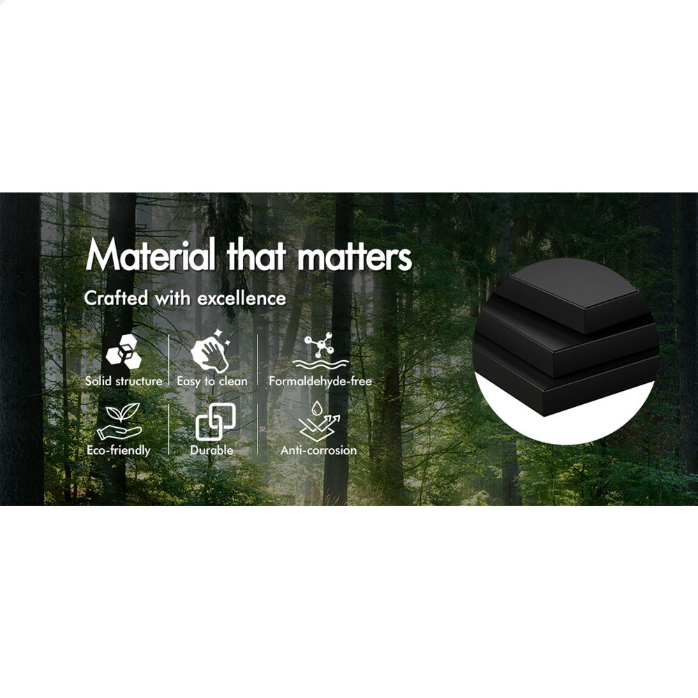 ALFORDSON Chest of 3 Drawers Office Storage Cabinet Tallboy Bedroom Black