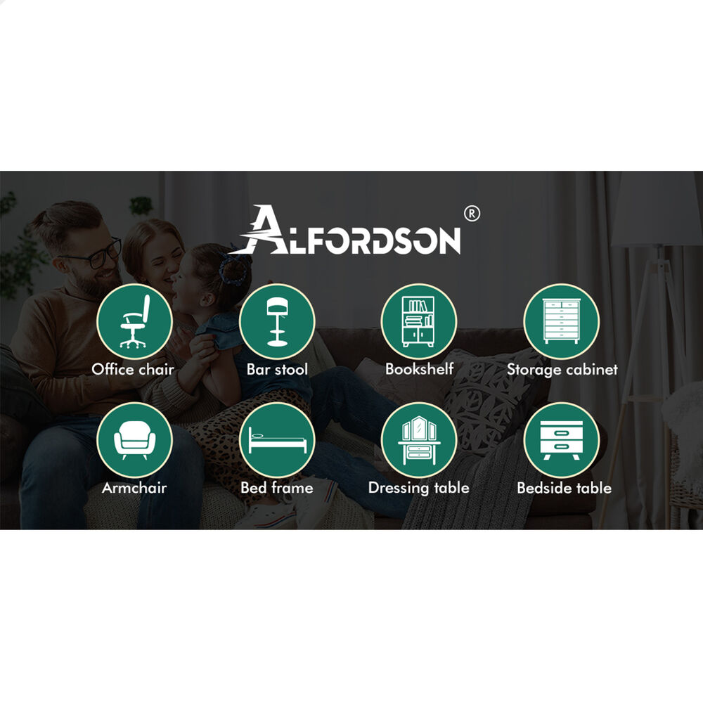 ALFORDSON Office Storage Cabinet 5 Shelves Bookcase Tallboy Bedroom Black