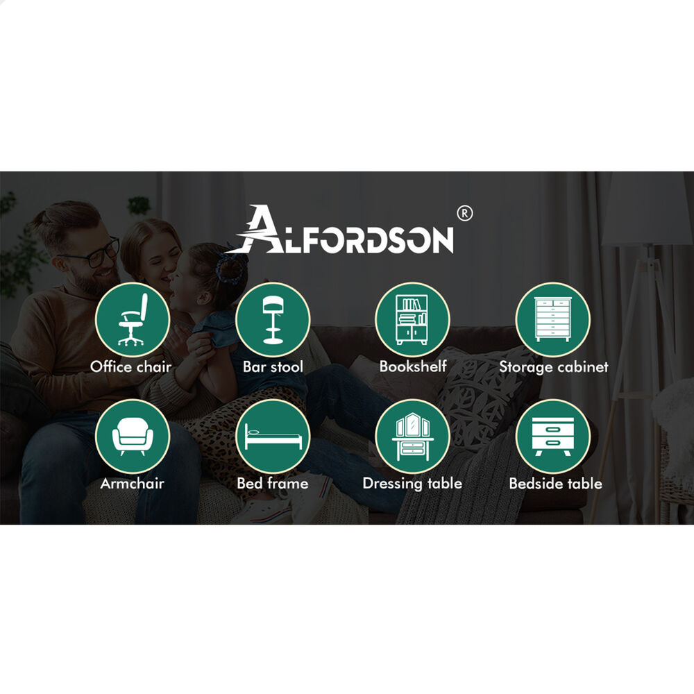 ALFORDSON Chest of 7 Drawers Office Storage Cabinet Tallboy Bedroom Black