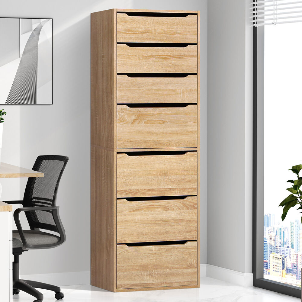 ALFORDSON Chest of 7 Drawers Office Storage Cabinet Tallboy Bedroom Wood