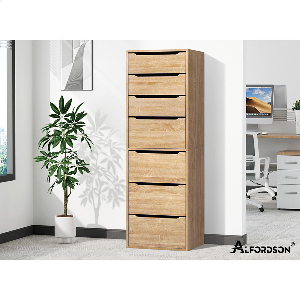 ALFORDSON Chest of 7 Drawers Office Storage Cabinet Tallboy Bedroom Wood