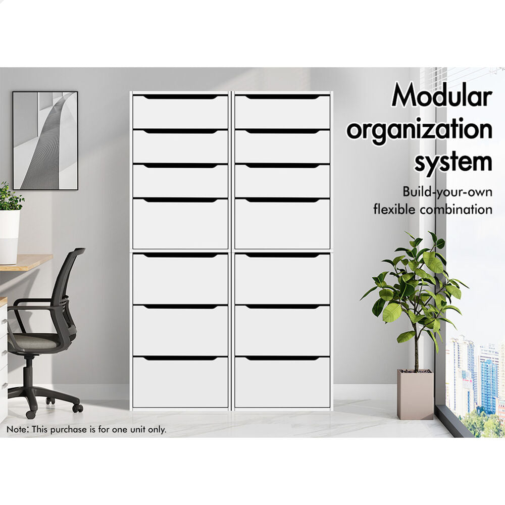 ALFORDSON Chest of 7 Drawers Office Storage Cabinet Tallboy Bedroom White