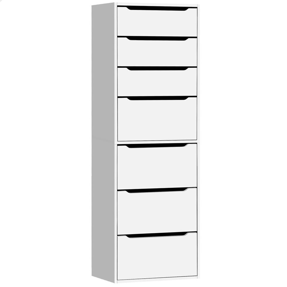 ALFORDSON Chest of 7 Drawers Office Storage Cabinet Tallboy Bedroom White