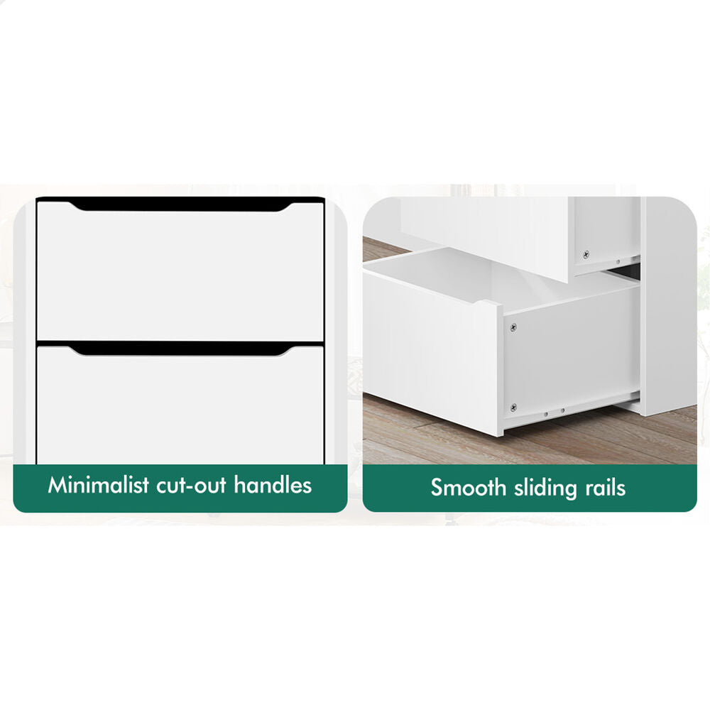 ALFORDSON Chest of 7 Drawers Office Storage Cabinet Tallboy Bedroom White