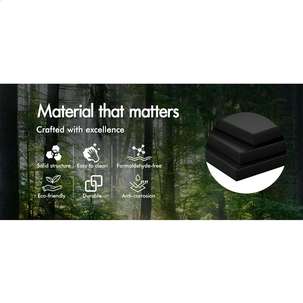 ALFORDSON Chest of 2 Drawers Office Storage Cabinet Tallboy Bedroom Black