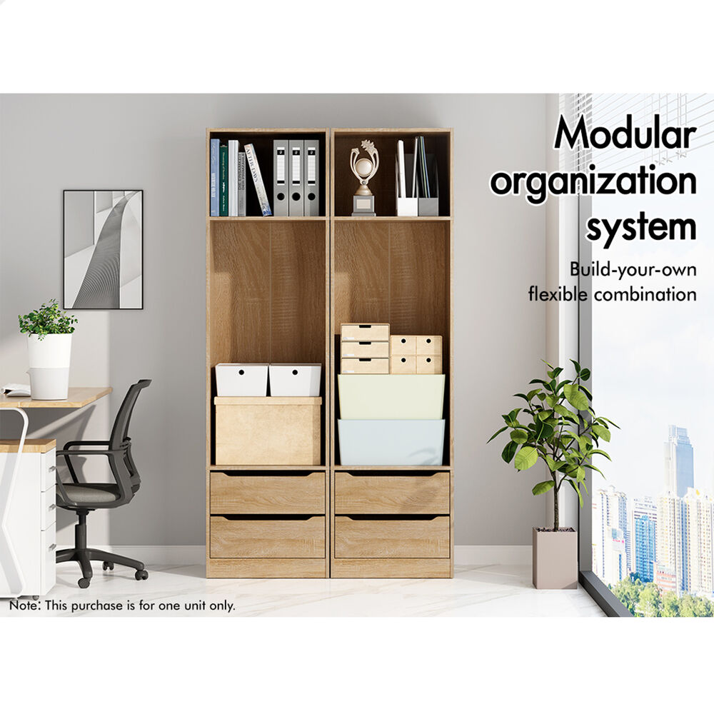 ALFORDSON Chest of 2 Drawers Office Storage Cabinet Tallboy Bedroom Wood