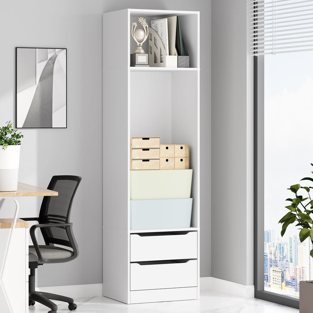 ALFORDSON Chest of 2 Drawers Office Storage Cabinet Tallboy Bedroom White