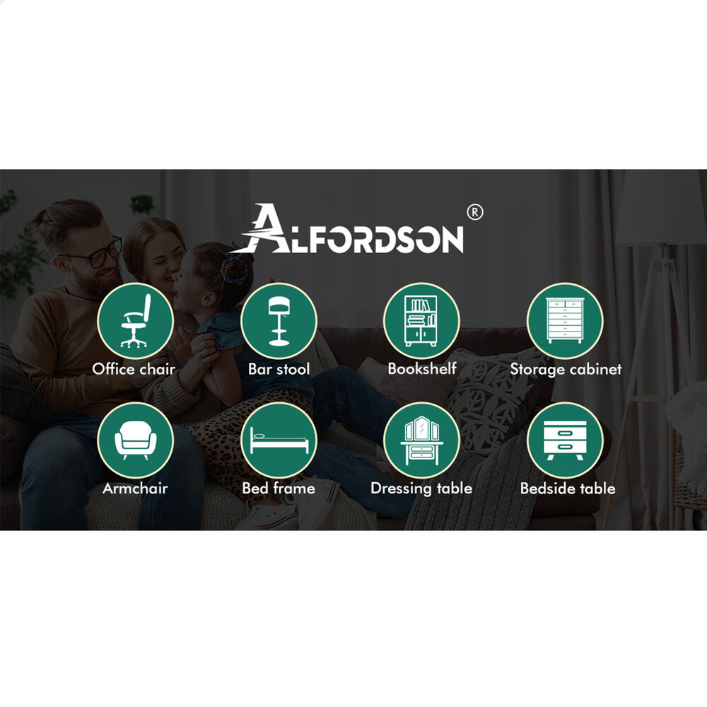 ALFORDSON Chest of 5 Drawers Office Storage Cabinet Tallboy Bedroom Black